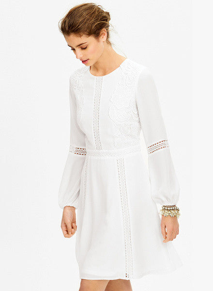 Next-White-Lace-Panel-Dress